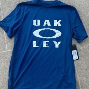 Oakley Blue Short Sleeve Tee with Iconic Logo